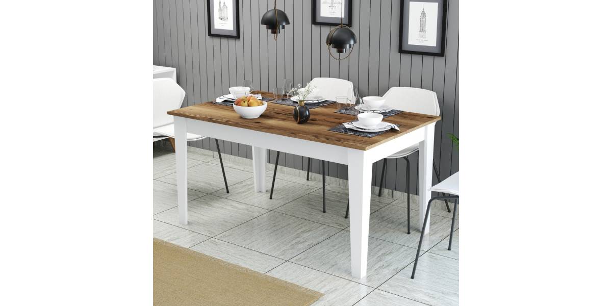ΤΡΑΠΕΖΙ ΤΡΑΠΕΖΑΡΙΑΣ STANDARD HM9507.07 ΜΕΛΑΜΙΝΗ ΛΕΥΚΗ-ΚΑΡΥΔΙ ΜΕ ΑΠΟΘ.ΧΩΡΟ 145x88x75Yεκ.