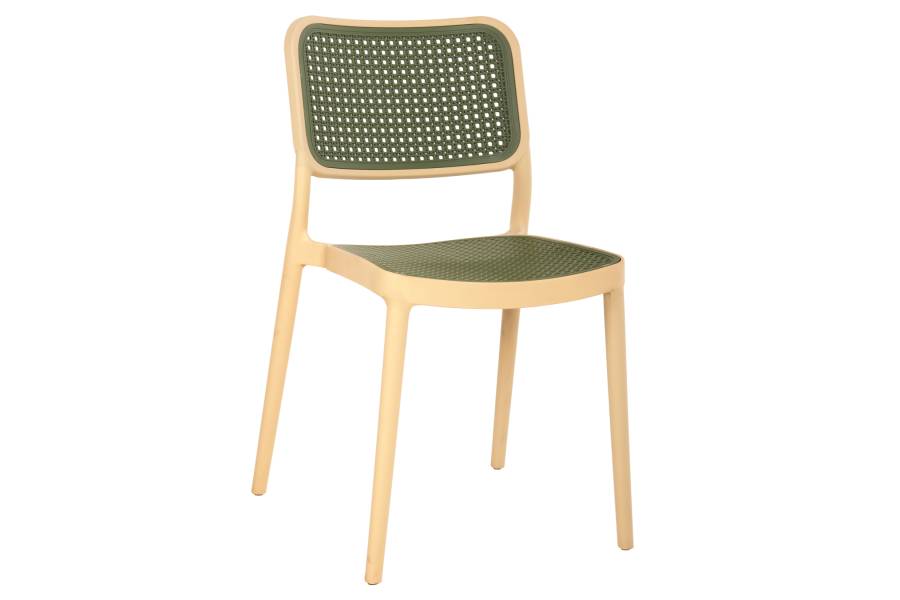 ΚΑΡΕΚΛΑ ΠΟΛΥΠΡΟΠΥΛΕΝΙΟΥ MEKO HM5934.04 ΜΠΕΖ ΜΕ OLIVE GREEN ΨΑΘΑ 41x49x102Υ εκ.
