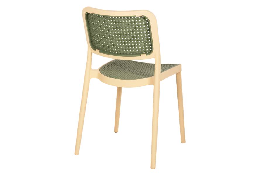 ΚΑΡΕΚΛΑ ΠΟΛΥΠΡΟΠΥΛΕΝΙΟΥ MEKO HM5934.04 ΜΠΕΖ ΜΕ OLIVE GREEN ΨΑΘΑ 41x49x102Υ εκ.