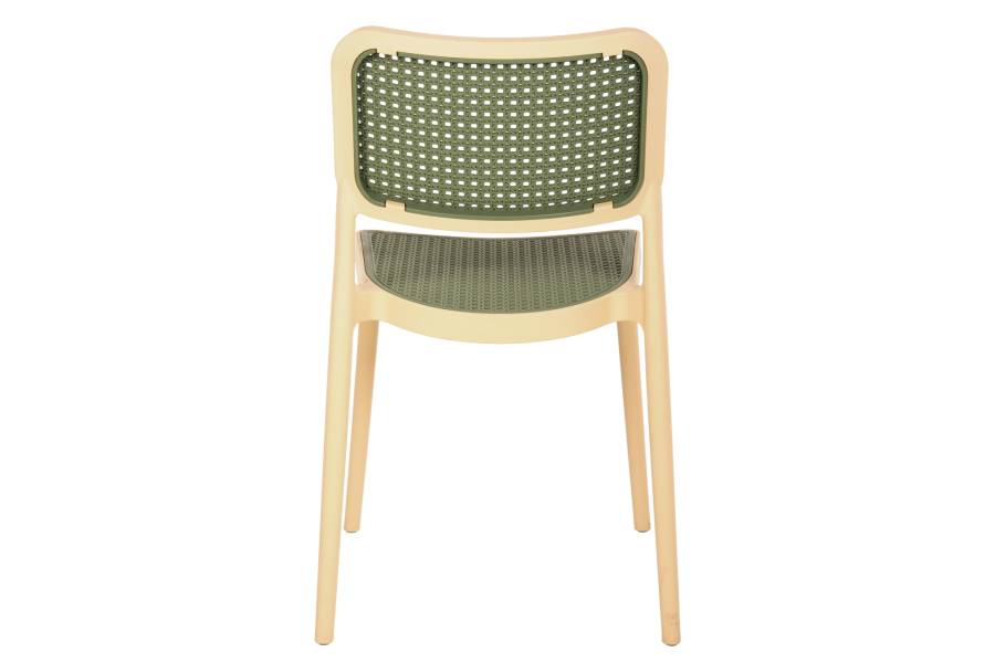 ΚΑΡΕΚΛΑ ΠΟΛΥΠΡΟΠΥΛΕΝΙΟΥ MEKO HM5934.04 ΜΠΕΖ ΜΕ OLIVE GREEN ΨΑΘΑ 41x49x102Υ εκ.