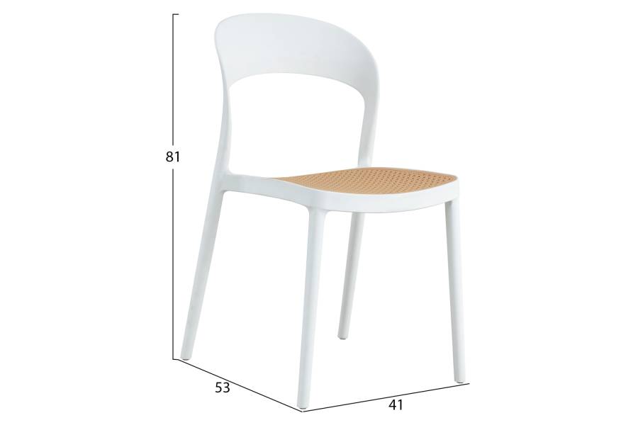 ΚΑΡΕΚΛΑ ΠΟΛΥΠΡΟΠΥΛΕΝΙΟΥ ΛΕΥΚΗ-ΜΠΕΖ CLEO HM5936.01 41x53x81Υ εκ.