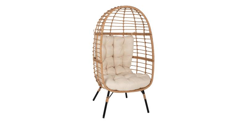 ΠΟΛΥΘΡΟΝΑ Τ.ΦΩΛΙΑ RATTAN HM5869.01 ΜΕΤΑΛ. ΠΟΔΙΑ ΜΑΥΡΑ 77x72x148 εκ.