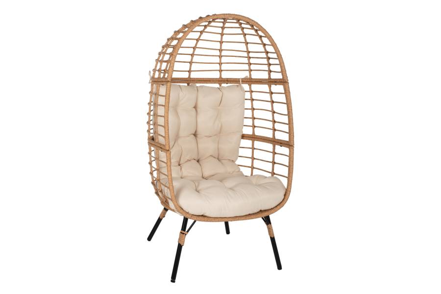 ΠΟΛΥΘΡΟΝΑ Τ.ΦΩΛΙΑ RATTAN HM5869.01 ΜΕΤΑΛ. ΠΟΔΙΑ ΜΑΥΡΑ 77x72x148 εκ.