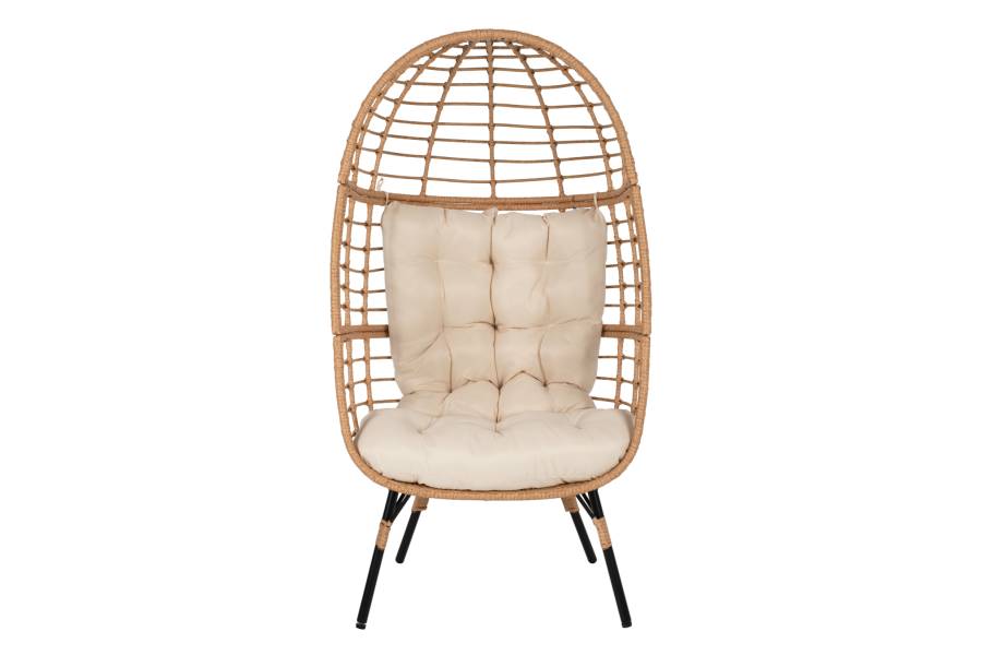 ΠΟΛΥΘΡΟΝΑ Τ.ΦΩΛΙΑ RATTAN HM5869.01 ΜΕΤΑΛ. ΠΟΔΙΑ ΜΑΥΡΑ 77x72x148 εκ.
