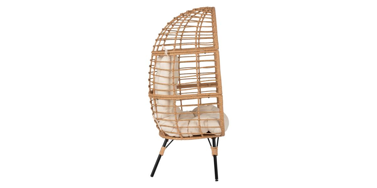 ΠΟΛΥΘΡΟΝΑ Τ.ΦΩΛΙΑ RATTAN HM5869.01 ΜΕΤΑΛ. ΠΟΔΙΑ ΜΑΥΡΑ 77x72x148 εκ.