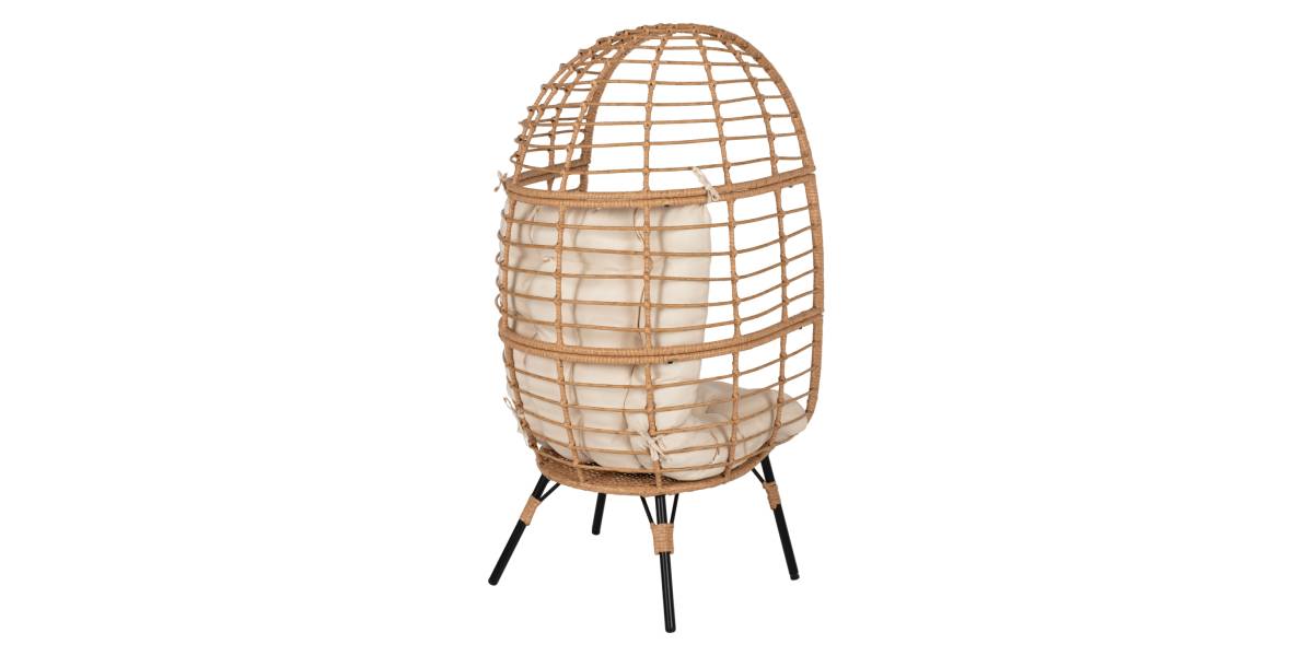 ΠΟΛΥΘΡΟΝΑ Τ.ΦΩΛΙΑ RATTAN HM5869.01 ΜΕΤΑΛ. ΠΟΔΙΑ ΜΑΥΡΑ 77x72x148 εκ.
