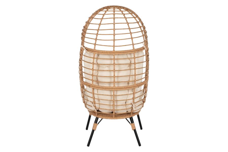 ΠΟΛΥΘΡΟΝΑ Τ.ΦΩΛΙΑ RATTAN HM5869.01 ΜΕΤΑΛ. ΠΟΔΙΑ ΜΑΥΡΑ 77x72x148 εκ.
