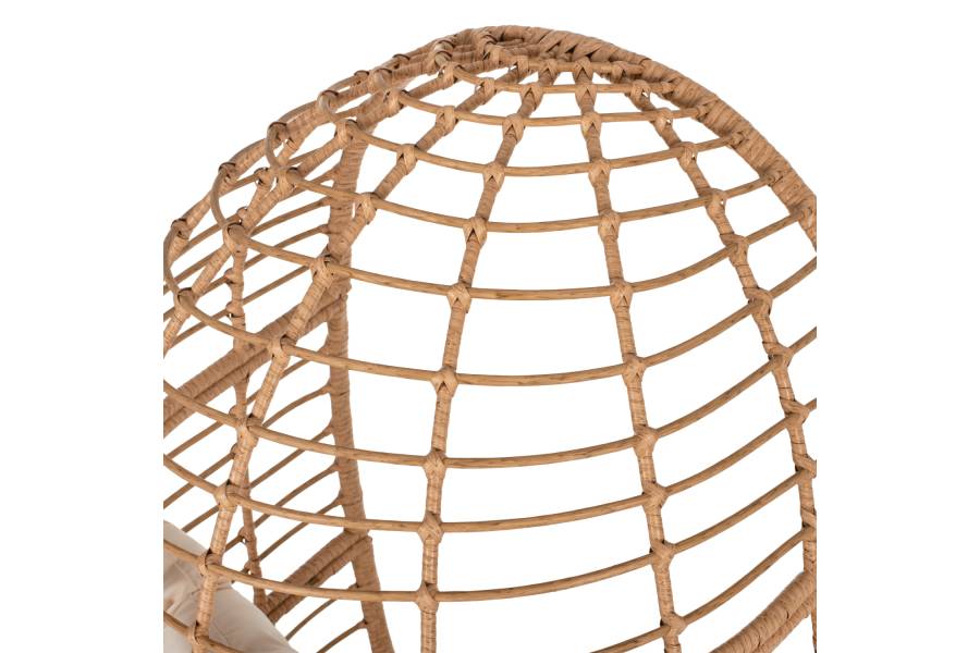 ΠΟΛΥΘΡΟΝΑ Τ.ΦΩΛΙΑ RATTAN HM5869.01 ΜΕΤΑΛ. ΠΟΔΙΑ ΜΑΥΡΑ 77x72x148 εκ.