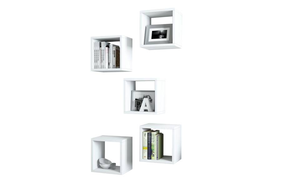 ΣΕΤ ΡΑΦΙΑ ΤΟΙΧΟΥ 5ΤΜΧ ΜΕΛΑΜΙΝΗΣ HM9519.03 ΛΕΥΚΟ 30x30x24Y εκ.