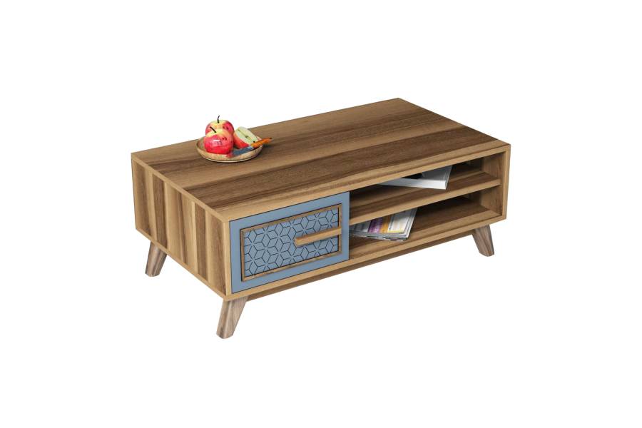 ΤΡΑΠΕΖΙ ΣΑΛΟΝΙΟΥ ΜΕΛΑΜΙΝΗΣ ΣΕ ΚΑΡΥΔΙ ΜΕ ΓΚΡΙ ΣΙΕΛ ΠΟΡΤΑΚΙ HM9497.02 105x60x38,2Υεκ