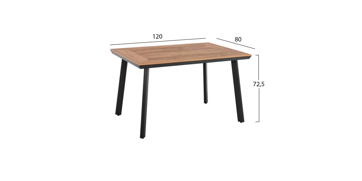 ΣΕΤ ΤΡΑΠΕΖΑΡΙΑΣ 5ΤΜΧ ΤΡΑΠΕΖΙ 120x80 & ΠΟΛΥΘΡΟΝΑ ΜΕΤΑΛΛΙΚΗ TEXTLINE ΓΚΡΙ HM11790