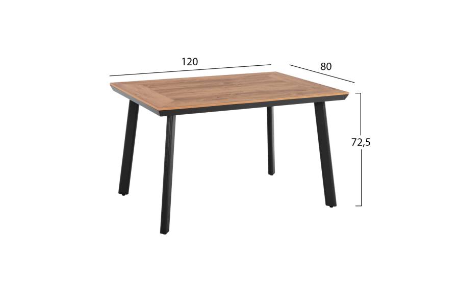 ΣΕΤ ΤΡΑΠΕΖΑΡΙΑΣ 5ΤΜΧ ΤΡΑΠΕΖΙ 120x80 & ΠΟΛΥΘΡΟΝΑ ΜΕΤΑΛΛΙΚΗ TEXTLINE ΓΚΡΙ HM11790