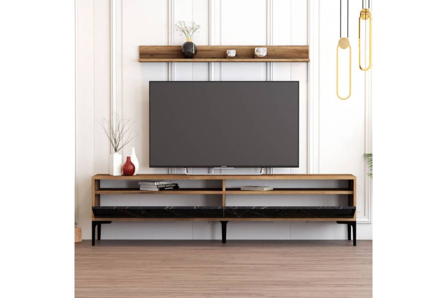 ΣΥΝΘΕΣΗ ΣΑΛΟΝΙΟΥ ΜΕΛΑΜΙΝΗΣ 2ΤΜΧ ΚΑΡΥΔΙ-BLACK MARBLE HM11855.01