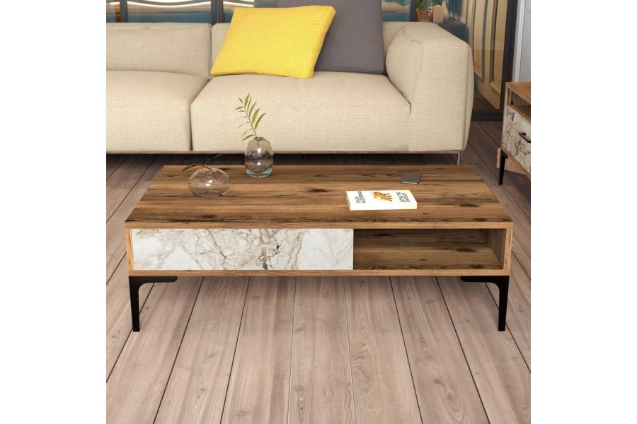 ΣΥΝΘΕΣΗ ΣΑΛΟΝΙΟΥ ΜΕΛΑΜΙΝΗΣ 2ΤΜΧ ΚΑΡΥΔΙ-WHITE MARBLE HM11855.02