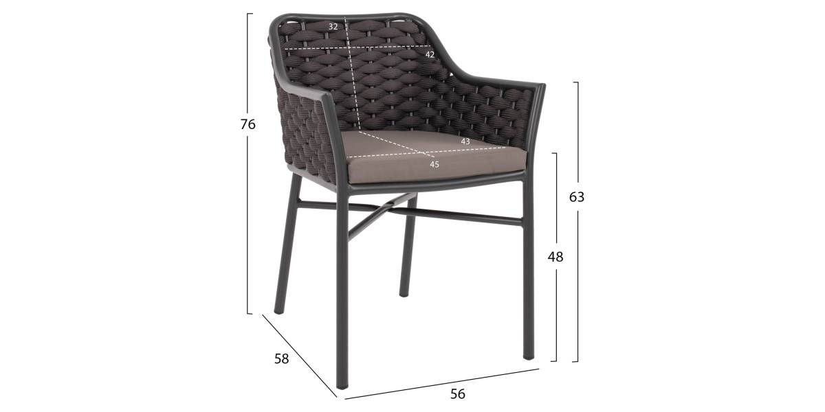 ΠΟΛΥΘΡΟΝΑ ΑΛΟΥΜΙΝΙΟΥ HM5858.01 ΜΕ ΣΧΟΙΝΙ- ΓΚΡΙ 56x58x76Υεκ.