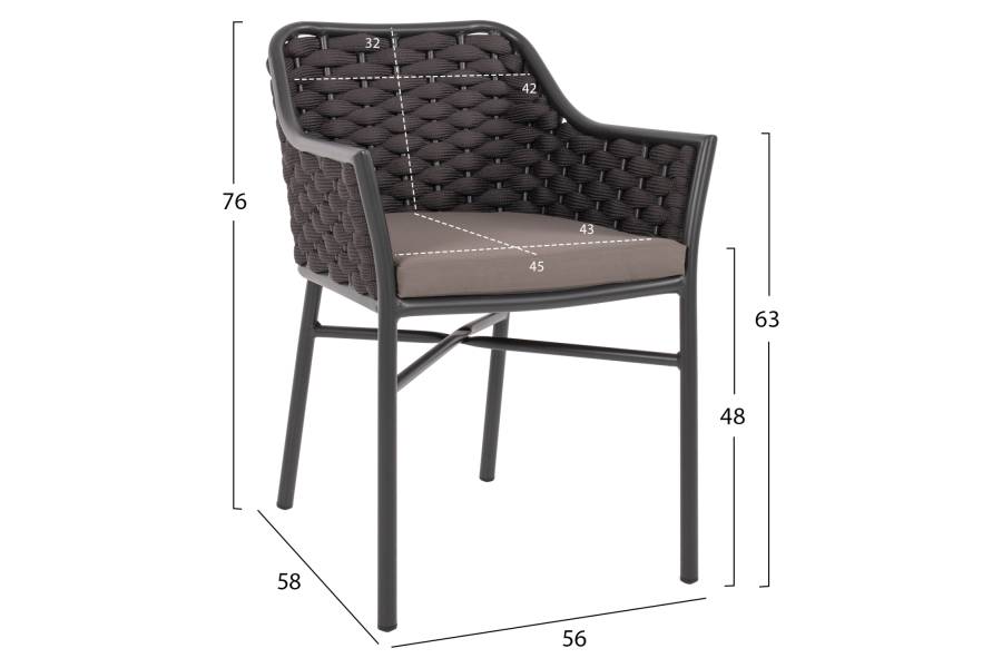 ΠΟΛΥΘΡΟΝΑ ΑΛΟΥΜΙΝΙΟΥ HM5858.01 ΜΕ ΣΧΟΙΝΙ- ΓΚΡΙ 56x58x76Υεκ.