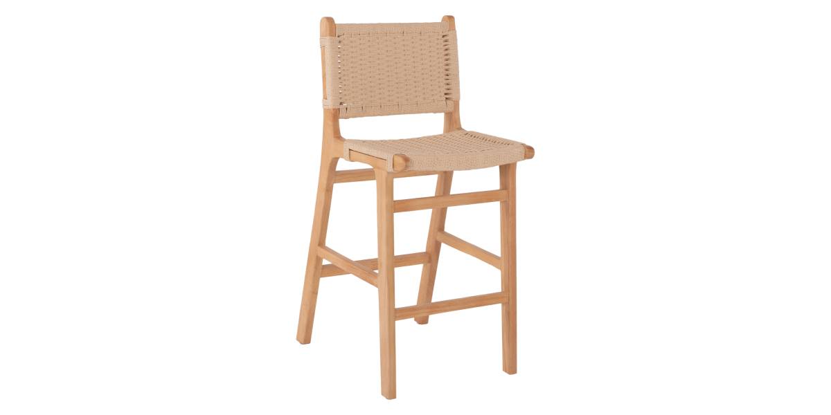 ΣΚΑΜΠΟ ΜΕΣΑΙΟΥ ΥΨΟΥΣ HM9332.01 RUBBERWOOD & ΣΧΟΙΝΙ- ΦΥΣΙΚΟ ΧΡΩΜΑ 45x46x95Υεκ.