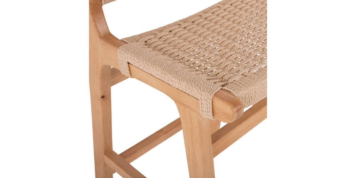ΣΚΑΜΠΟ ΜΕΣΑΙΟΥ ΥΨΟΥΣ HM9332.01 RUBBERWOOD & ΣΧΟΙΝΙ- ΦΥΣΙΚΟ ΧΡΩΜΑ 45x46x95Υεκ.
