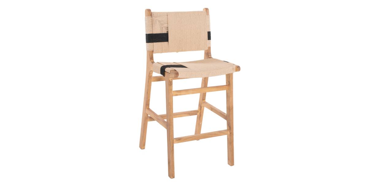 ΣΚΑΜΠΟ ΜΕΣΑΙΟΥ ΥΨΟΥΣ HM9325.01 RUBBERWOOD & ΣΧΟΙΝΙ-ΦΥΣΙΚΟ RUSTIC 45x46x95Υεκ.