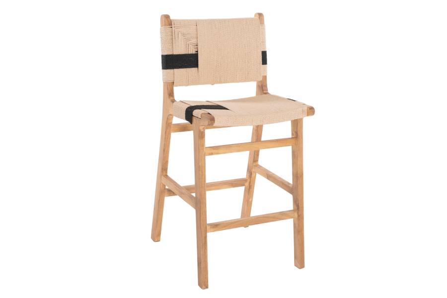 ΣΚΑΜΠΟ ΜΕΣΑΙΟΥ ΥΨΟΥΣ HM9325.01 RUBBERWOOD & ΣΧΟΙΝΙ-ΦΥΣΙΚΟ RUSTIC 45x46x95Υεκ.