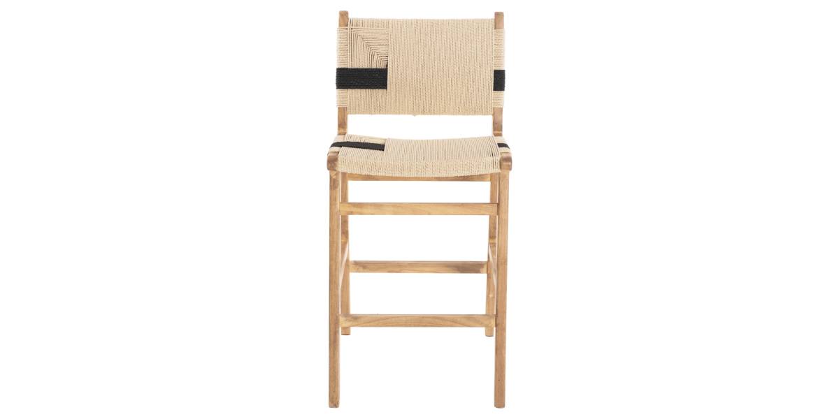 ΣΚΑΜΠΟ ΜΕΣΑΙΟΥ ΥΨΟΥΣ HM9325.01 RUBBERWOOD & ΣΧΟΙΝΙ-ΦΥΣΙΚΟ RUSTIC 45x46x95Υεκ.