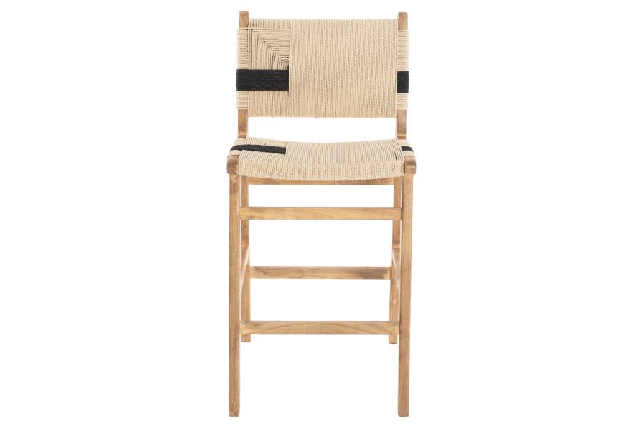 ΣΚΑΜΠΟ ΜΕΣΑΙΟΥ ΥΨΟΥΣ HM9325.01 RUBBERWOOD & ΣΧΟΙΝΙ-ΦΥΣΙΚΟ RUSTIC 45x46x95Υεκ.