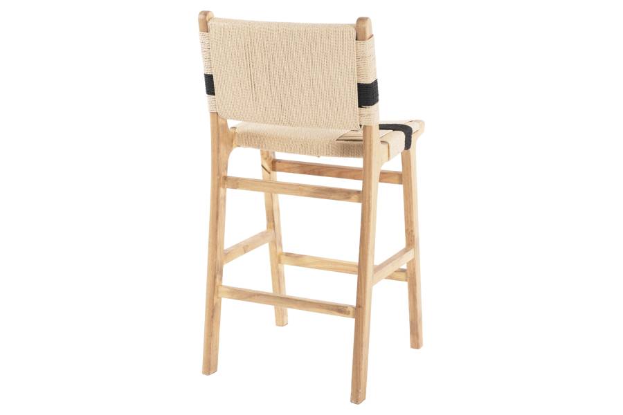 ΣΚΑΜΠΟ ΜΕΣΑΙΟΥ ΥΨΟΥΣ HM9325.01 RUBBERWOOD & ΣΧΟΙΝΙ-ΦΥΣΙΚΟ RUSTIC 45x46x95Υεκ.