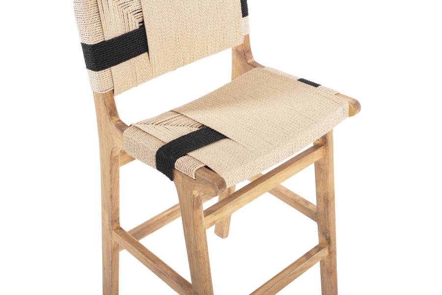 ΣΚΑΜΠΟ ΜΕΣΑΙΟΥ ΥΨΟΥΣ HM9325.01 RUBBERWOOD & ΣΧΟΙΝΙ-ΦΥΣΙΚΟ RUSTIC 45x46x95Υεκ.