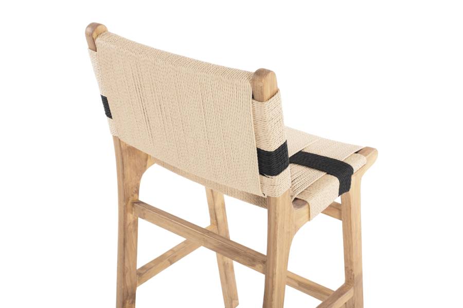 ΣΚΑΜΠΟ ΜΕΣΑΙΟΥ ΥΨΟΥΣ HM9325.01 RUBBERWOOD & ΣΧΟΙΝΙ-ΦΥΣΙΚΟ RUSTIC 45x46x95Υεκ.