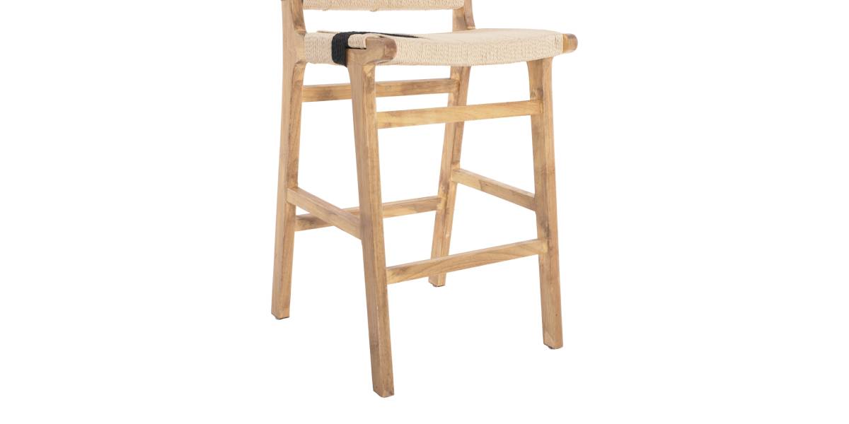 ΣΚΑΜΠΟ ΜΕΣΑΙΟΥ ΥΨΟΥΣ HM9325.01 RUBBERWOOD & ΣΧΟΙΝΙ-ΦΥΣΙΚΟ RUSTIC 45x46x95Υεκ.