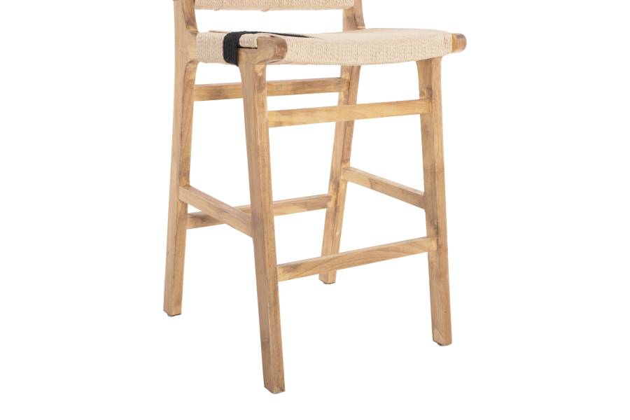 ΣΚΑΜΠΟ ΜΕΣΑΙΟΥ ΥΨΟΥΣ HM9325.01 RUBBERWOOD & ΣΧΟΙΝΙ-ΦΥΣΙΚΟ RUSTIC 45x46x95Υεκ.