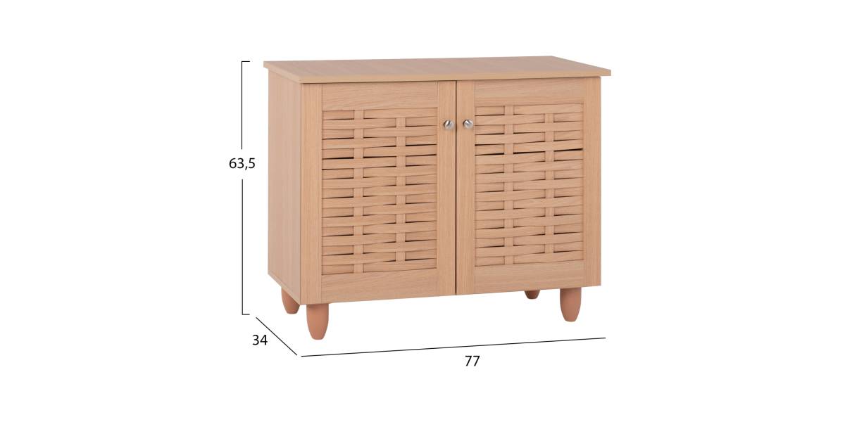 ΠΑΠΟΥΤΣΟΘΗΚΗ-ΝΤΟΥΛΑΠΙ CASSIOPE HM2208.09 ΜΕΛΑΜΙΝΗ ΣΕ ΧΡΩΜΑ ΦΥΣΙΚΟ 77Χ34Χ63.5Yεκ.