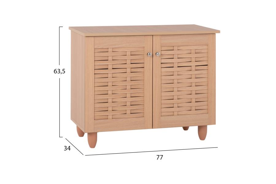ΠΑΠΟΥΤΣΟΘΗΚΗ-ΝΤΟΥΛΑΠΙ CASSIOPE HM2208.09 ΜΕΛΑΜΙΝΗ ΣΕ ΧΡΩΜΑ ΦΥΣΙΚΟ 77Χ34Χ63.5Yεκ.