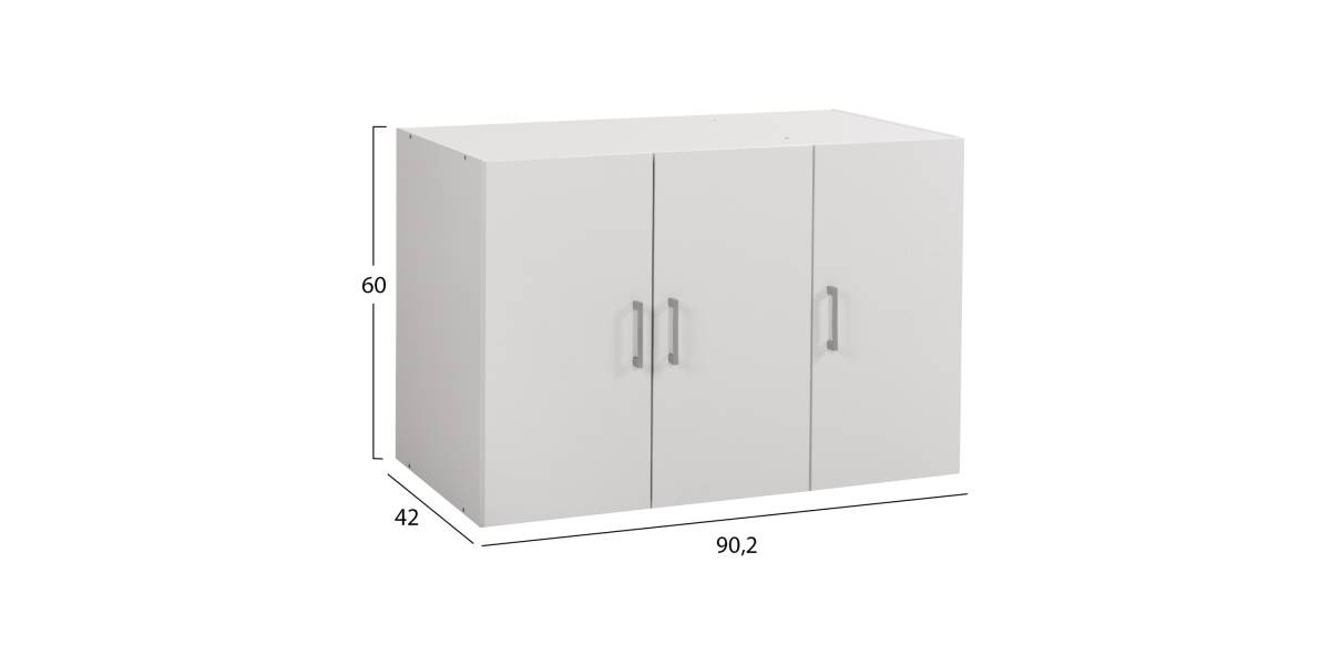 ΠΑΤΑΡΙ 3ΦΥΛΛΗΣ ΝΤΟΥΛΑΠΑΣ ΜΕΛΑΜΙΝΗΣ ALIVIA HM351.05 ΣΕ ΧΡΩΜΑ ΛΕΥΚΟ 90,2x42x60Yεκ.