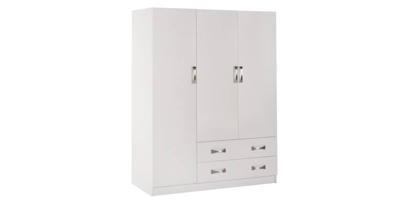 ΝΤΟΥΛΑΠΑ 3ΦΥΛΛΗ CARLY HM384.05 ΜΕ ΔΥΟ ΣΥΡΤΑΡΙΑ ΛΕΥΚΗ 150X55Χ180Υεκ.