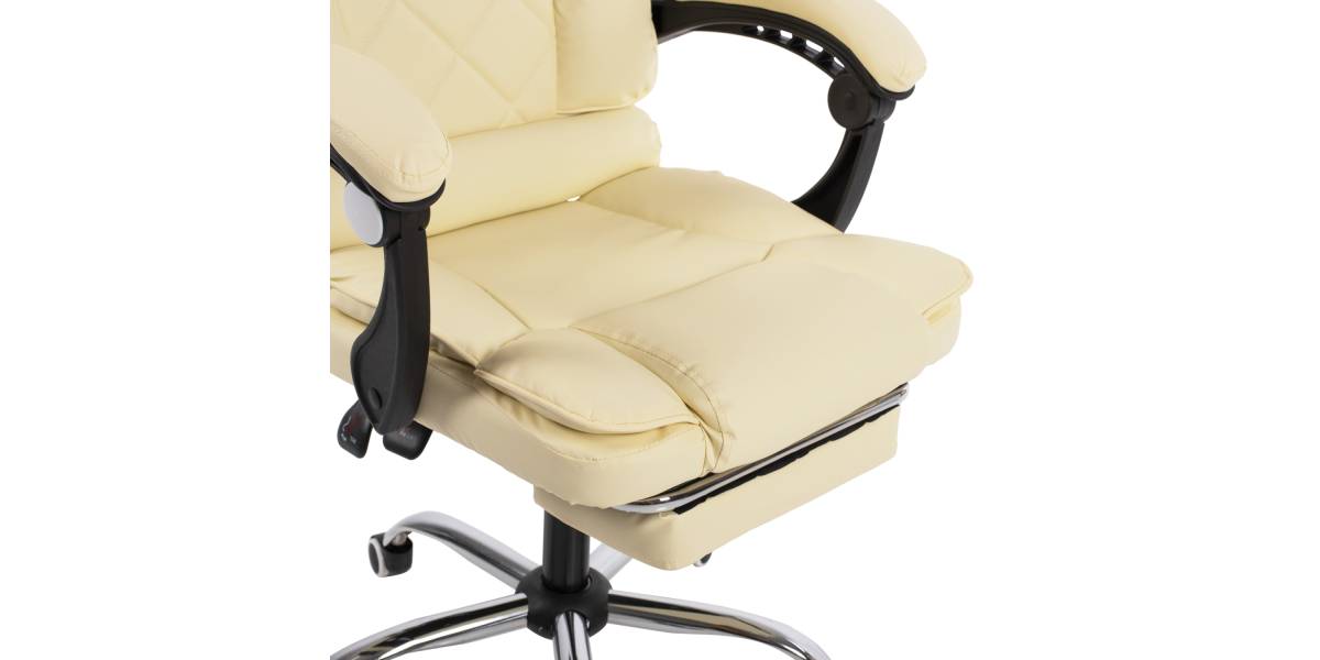 ΚΑΡΕΚΛΑ ΓΡΑΦΕΙΟΥ ΜΕ ΥΠΟΠΟΔΙΟ HM1184.02 ΕΚΡΟΥ PU 63x65x117Y εκ.