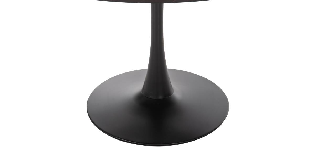 ΤΡΑΠΕΖΙ ΤΡΑΠΕΖΑΡΙΑΣ ROLLO HM9421.02 ΣΤΡΟΓΓΥΛΟ BLACK MARBLE Φ90x74 εκ.