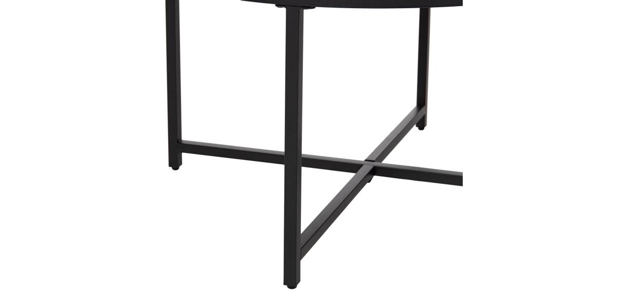 ΤΡΑΠΕΖΙ ΣΑΛΟΝΙΟΥ HM9420.03 BLACK MARBLE ΜΕΛΑΜΙΝΗ-ΜΑΥΡΗ ΜΕΤΑΛΛΙΚΗ ΒΑΣΗ Φ80x48,5Yεκ.