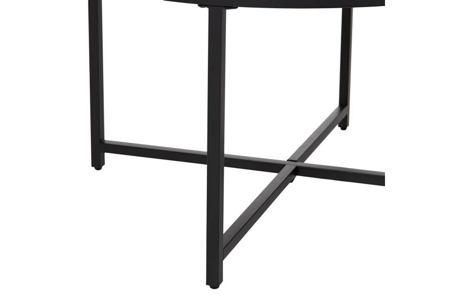 ΤΡΑΠΕΖΙ ΣΑΛΟΝΙΟΥ HM9420.03 BLACK MARBLE ΜΕΛΑΜΙΝΗ-ΜΑΥΡΗ ΜΕΤΑΛΛΙΚΗ ΒΑΣΗ Φ80x48,5Yεκ.
