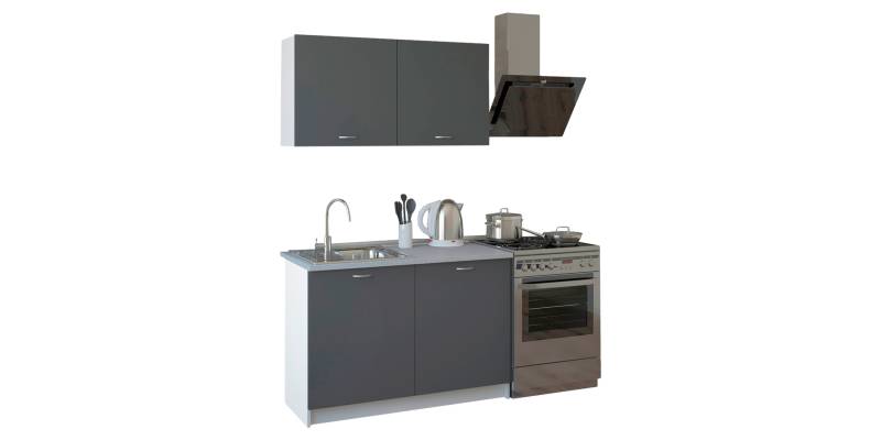 ΣΥΝΘΕΣΗ ΚΟΥΖΙΝΑΣ BLAINE ΜΕΛΑΜΙΝΗ ΓΚΡΙ HM2439.10 120x46-29,2εκ.