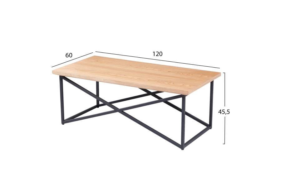 ΤΡΑΠΕΖΙ ΣΑΛΟΝΙΟΥ HM9469.01 MDF ΜΕ ΚΑΠΛΑΜΑ ΞΥΛΟΥ ΣΕ ΦΥΣΙΚΟ&ΣΤΥΛ ΡΟΥΣΤΙΚ 120x60x45,5Yεκ.