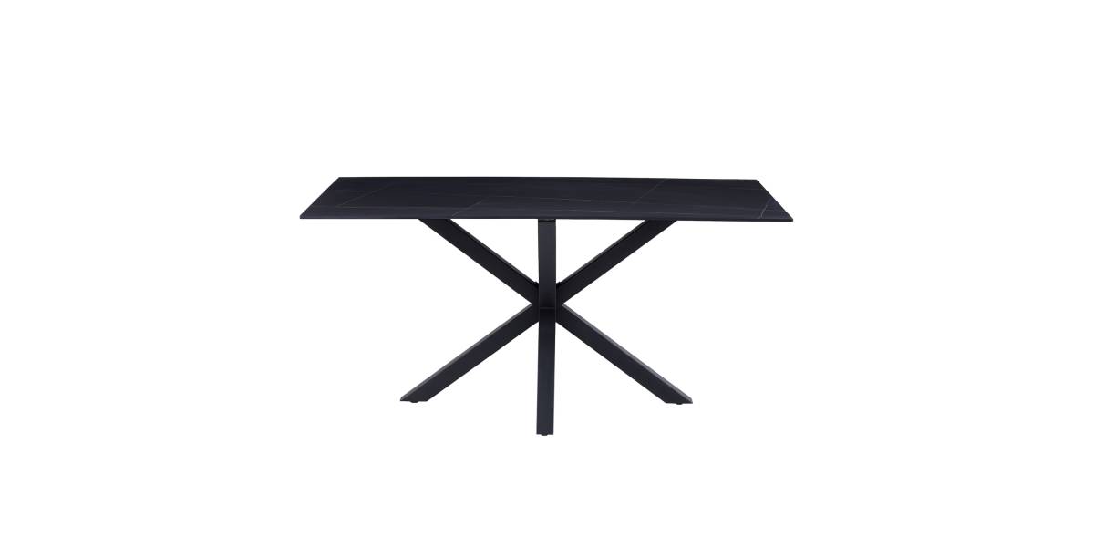 ΤΡΑΠΕΖΙ ΣΑΛΟΝΙΟΥ HM9470.04 BLACK MARBLE-ΜΑΥΡΗ ΜΕΤΑΛ.ΒΑΣΗ 120x60x45,5Yεκ.