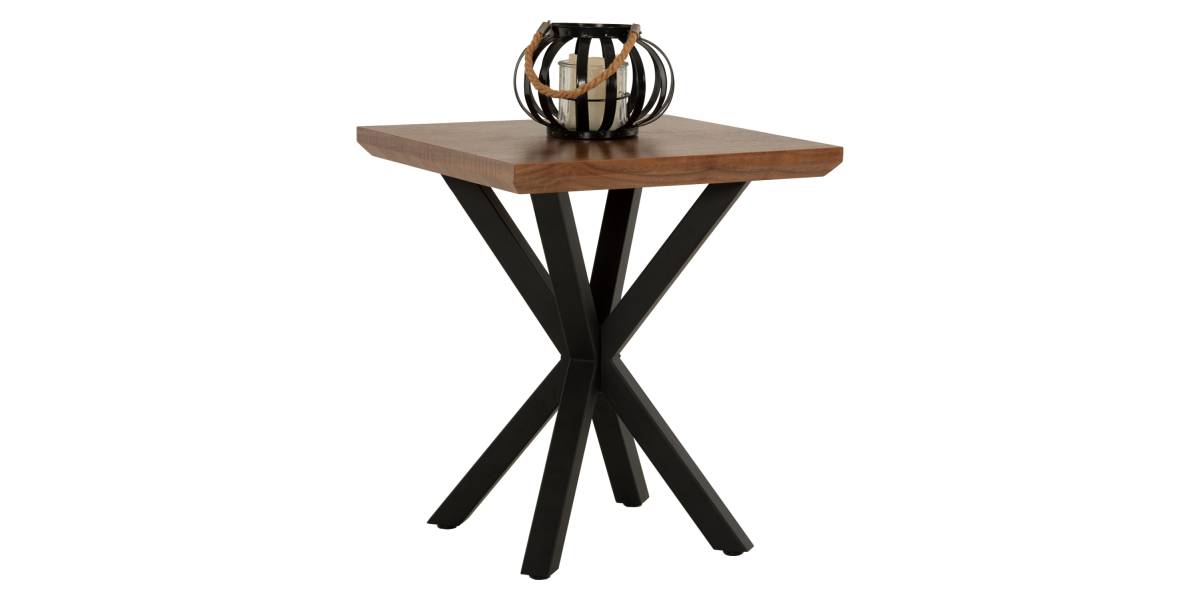 ΒΟΗΘΗΤΙΚΟ ΤΡΑΠΕΖΑΚΙ ΣΑΛΟΝΙΟΥ HM9471.02 MDF ΜΕ ΚΑΠΛΑΜΑ ΑΠΟ ΞΥΛΟ ΚΑΡΥΔΙΑΣ-ΜΕΤΑΛ.ΒΑΣΗ 50x50x58Υεκ.