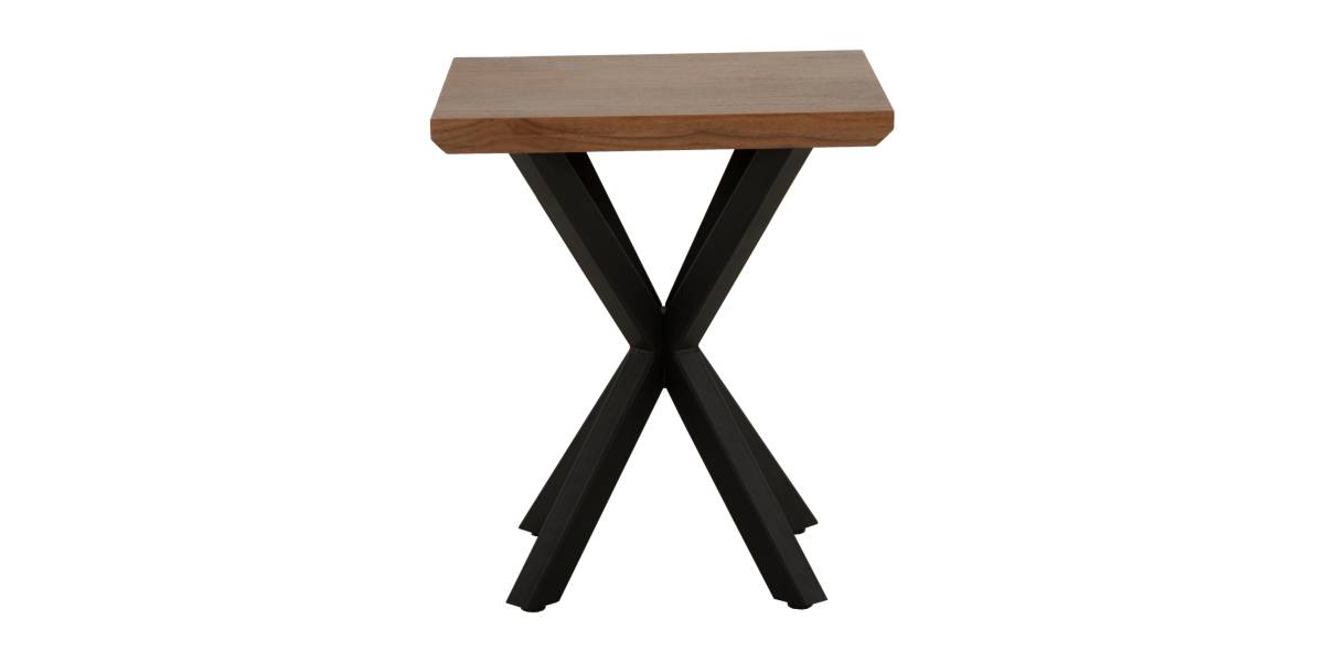 ΒΟΗΘΗΤΙΚΟ ΤΡΑΠΕΖΑΚΙ ΣΑΛΟΝΙΟΥ HM9471.02 MDF ΜΕ ΚΑΠΛΑΜΑ ΑΠΟ ΞΥΛΟ ΚΑΡΥΔΙΑΣ-ΜΕΤΑΛ.ΒΑΣΗ 50x50x58Υεκ.