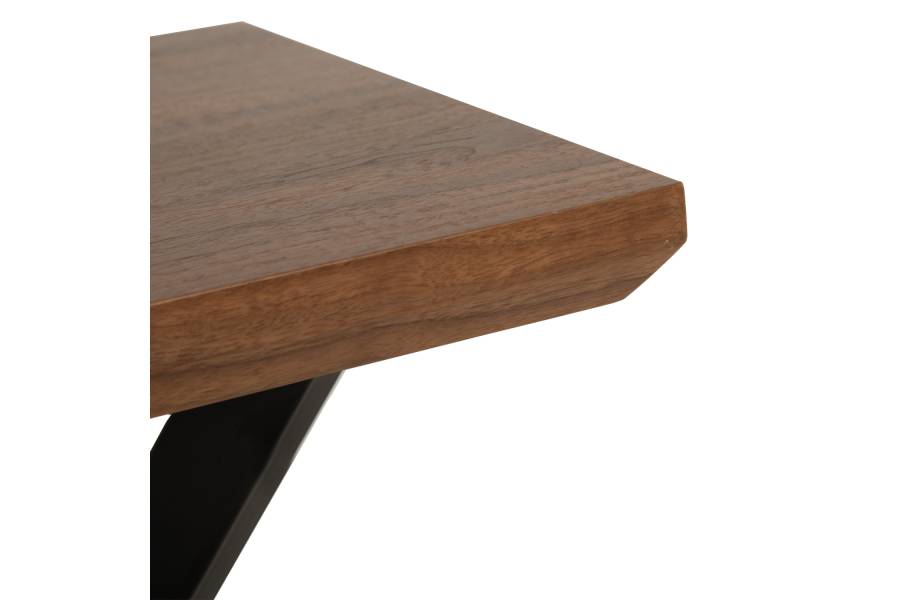 ΒΟΗΘΗΤΙΚΟ ΤΡΑΠΕΖΑΚΙ ΣΑΛΟΝΙΟΥ HM9471.02 MDF ΜΕ ΚΑΠΛΑΜΑ ΑΠΟ ΞΥΛΟ ΚΑΡΥΔΙΑΣ-ΜΕΤΑΛ.ΒΑΣΗ 50x50x58Υεκ.