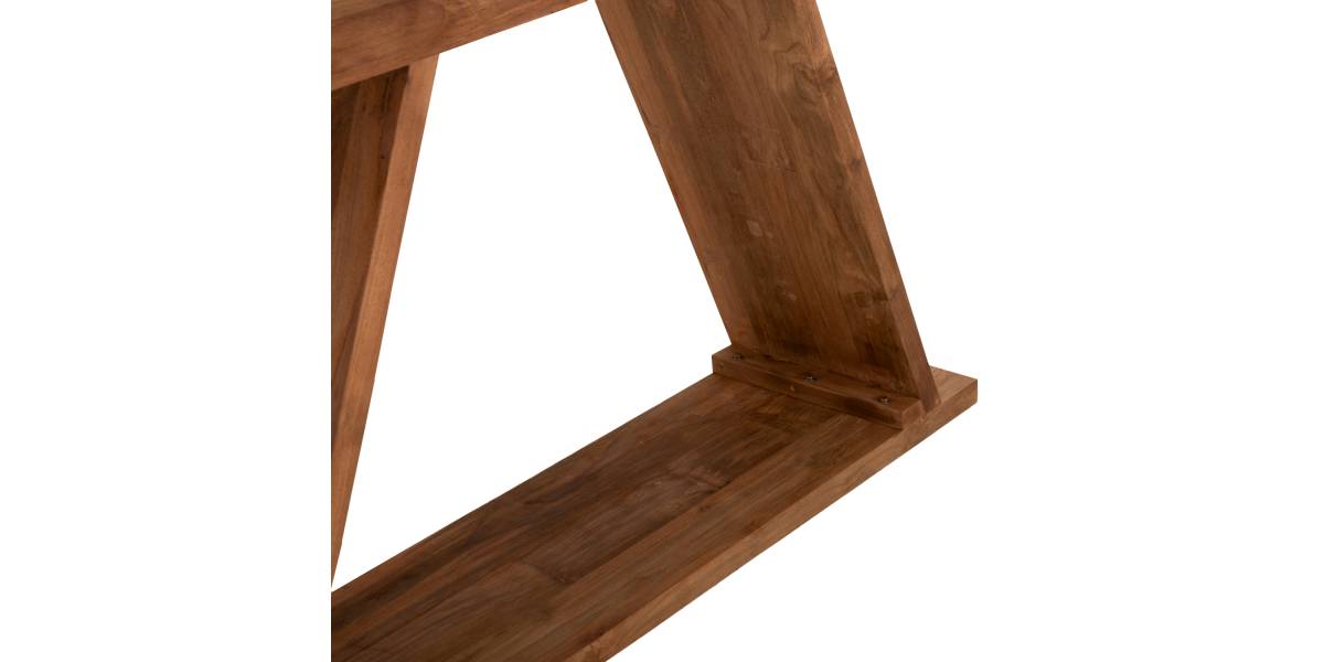 ΚΟΝΣΟΛΑ ΑΠΟ ΞΥΛΟ ΤΕΑΚ ΦΥΣΙΚΟ ΧΡΩΜΑ HM9555 220x50x90Υεκ.