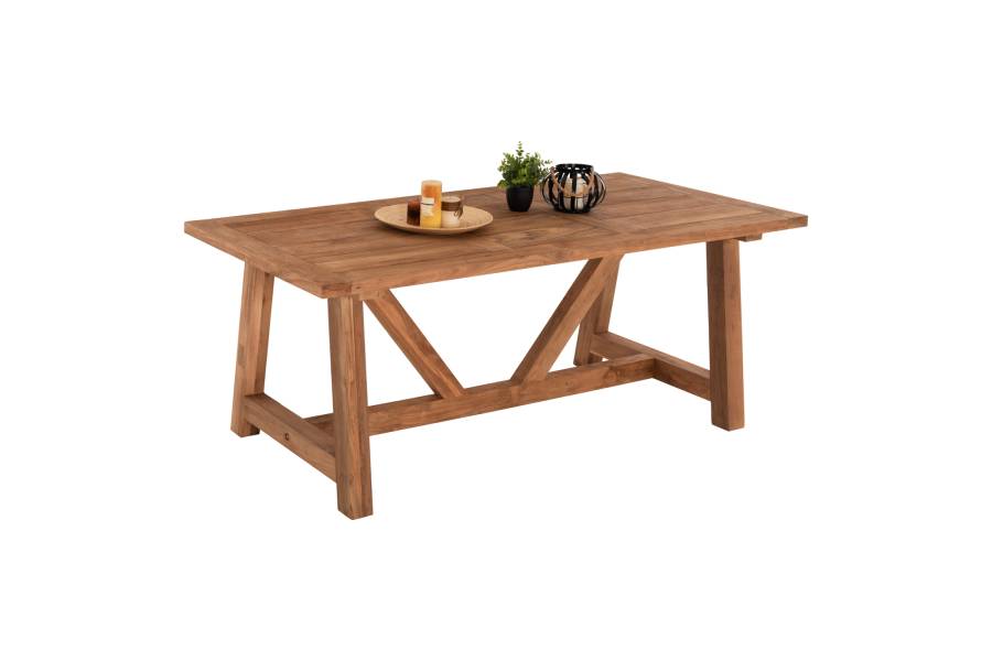 ΤΡΑΠΕΖΙ ΤΡΑΠΕΖΑΡΙΑΣ HM7922 PLUTON RECYCLED TEAK ΣΕ ΦΥΣΙΚΟ ΧΡΩΜΑ 200X100X75Yεκ.