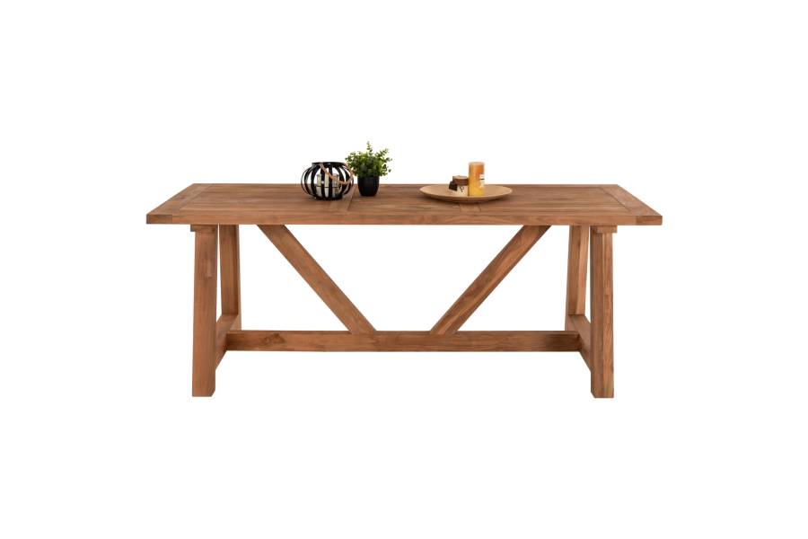 ΤΡΑΠΕΖΙ ΤΡΑΠΕΖΑΡΙΑΣ HM7922 PLUTON RECYCLED TEAK ΣΕ ΦΥΣΙΚΟ ΧΡΩΜΑ 200X100X75Yεκ.