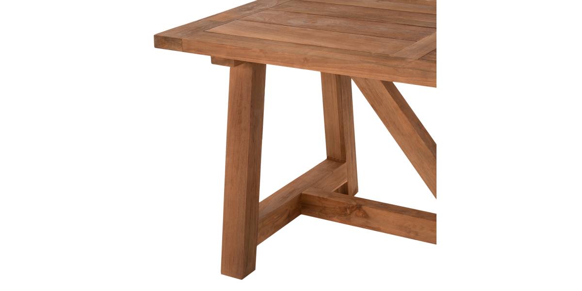 ΤΡΑΠΕΖΙ ΤΡΑΠΕΖΑΡΙΑΣ HM7922 PLUTON RECYCLED TEAK ΣΕ ΦΥΣΙΚΟ ΧΡΩΜΑ 200X100X75Yεκ.