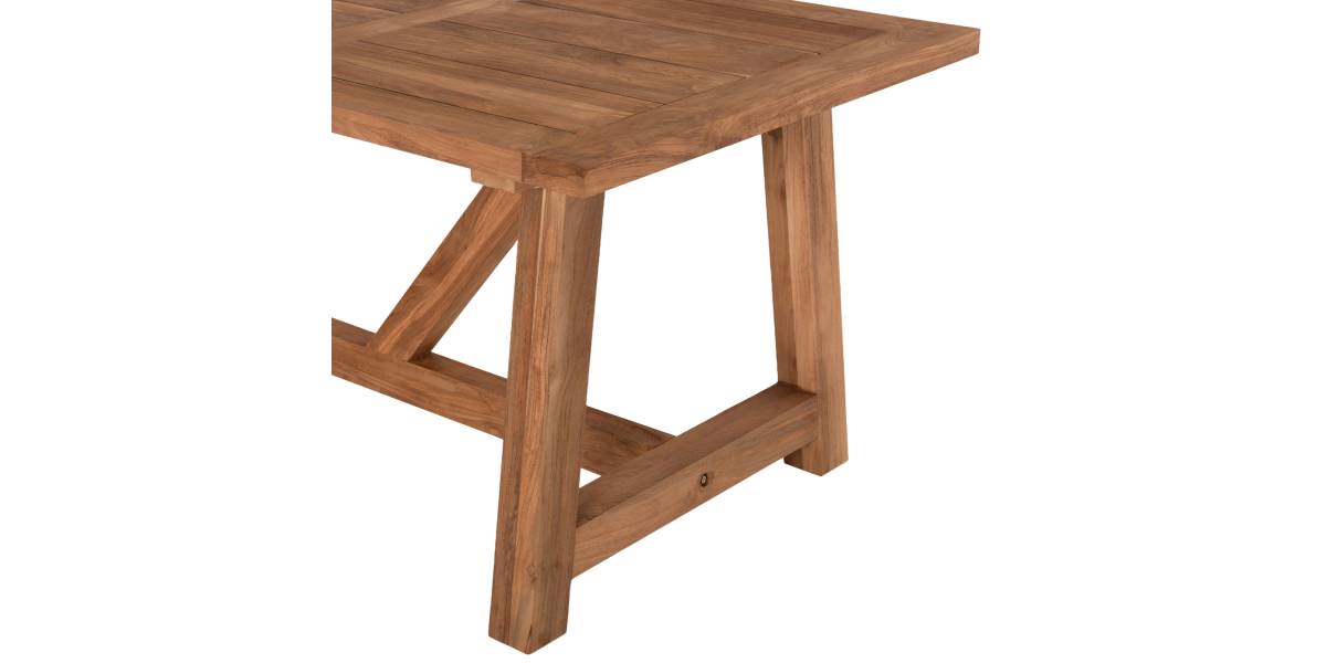 ΤΡΑΠΕΖΙ ΤΡΑΠΕΖΑΡΙΑΣ HM7922 PLUTON RECYCLED TEAK ΣΕ ΦΥΣΙΚΟ ΧΡΩΜΑ 200X100X75Yεκ.